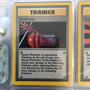 1990’s rare vintage PlusPower Trainer Pokémon card 84/102